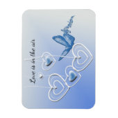 Een vlinder en hart magneet (Verticaal)