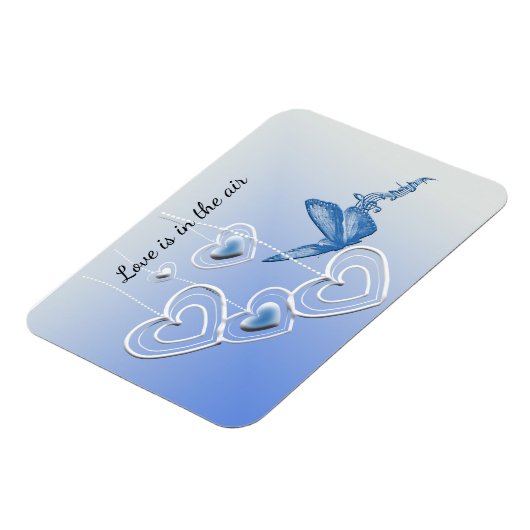 Een vlinder en hart magneet (Linkerzijde)