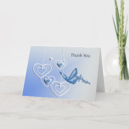 Een vlinder en hart notitiekaartje