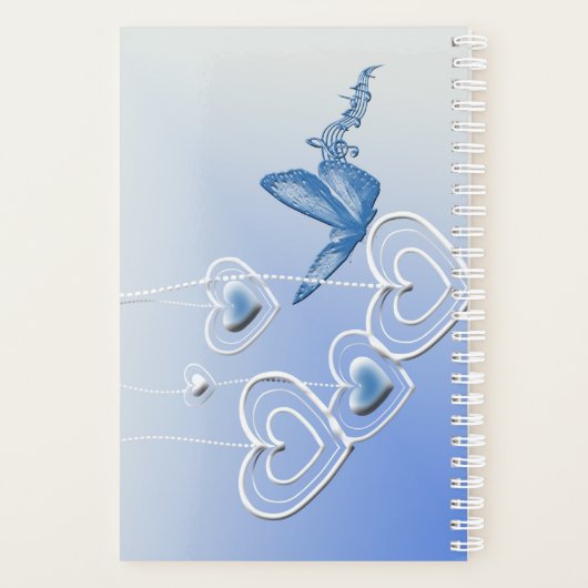 Een vlinder en hart planner (Achterkant)