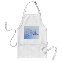 Een vlinder en hart standaard schort