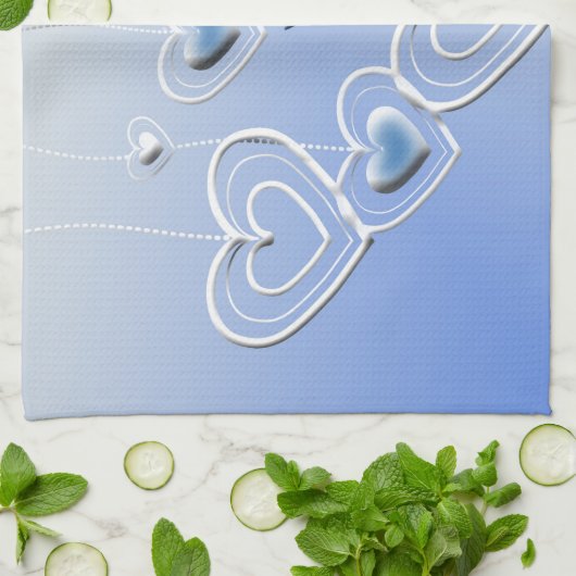 Een vlinder en hart theedoek (Gevouwen)