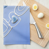 Een vlinder en hart theedoek (Quarter Fold)