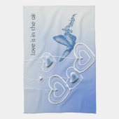 Een vlinder en hart theedoek (Verticaal)