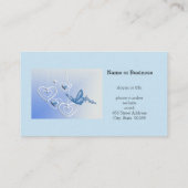 Een vlinder en hart visitekaartje (Achterkant)