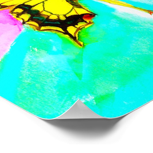 Een vlinder meisje poster (Hoek)