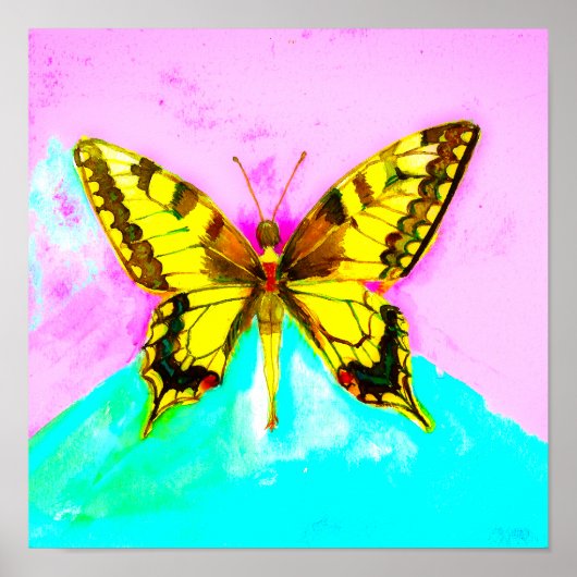 Een vlinder meisje poster (Voorkant)