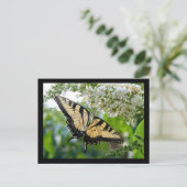 Een vlinder met gele en zwarte vleugels briefkaart (Staand voorkant)