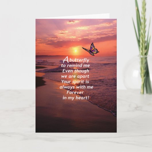 Een vlinder om me eraan te herinneren kaart (Voorkant)