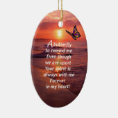 Een vlinder om me te herinneren keramisch ornament (Rechts)