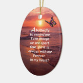 Een vlinder om me te herinneren keramisch ornament (Links)