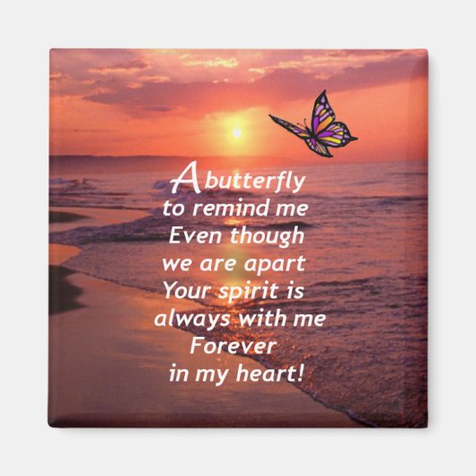 Een vlinder om me te herinneren magneet (Voorkant)