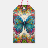 Een vlinder regenboogballet cadeaulabel (Achterkant)