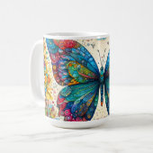 Een vlinder regenboogballet koffiemok (Voorkant links)