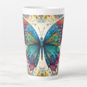 Een vlinder regenboogballet latte mok (Voorkant)