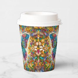 Een vlinder regenboogballet papieren bekers