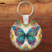 Een vlinder regenboogballet sleutelhanger (Voorkant)