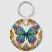 Een vlinder regenboogballet sleutelhanger (Achterkant)