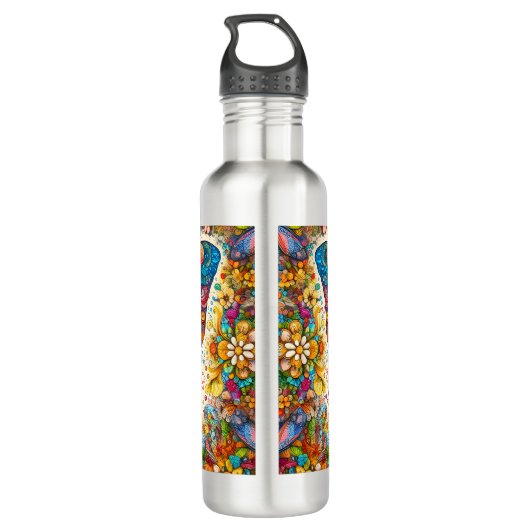 Een vlinder regenboogballet waterfles  (Achterkant)