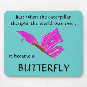 Een vlinder worden - mousepad muismat