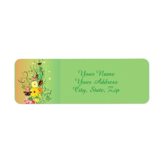 Een vlinderboom etiket (Voorkant)