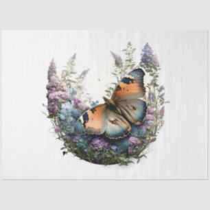 Een vlindermotief uit de bloemenserie ontwerp 12 tissuepapier