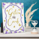 Een vlindertje is op komst tafel Plaque Fotoplaat<br><div class="desc">Deze lijst is voor een geschenken en kaarten bordje voor "Een vlindertje is op komst"  tafel bordje.</div>