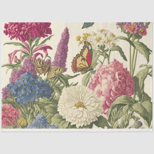 Een Vlindertuin Serie Ontwerp 4 Tissuepapier (Voorkant)