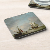 Een vloed in kalm water onderzetter (Linkerzijde)