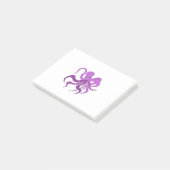 Een vloeiend octopus die tentakels zwaait post-it® notes (Schuin)
