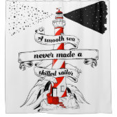 Een vloeiend Zee heeft nooit een gesmoord zeeman g Douchegordijn (Voorkant)