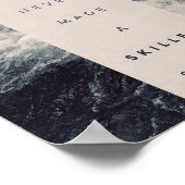 Een vloeiend Zee heeft nooit een gesmoord zeeman g Poster (Hoek)