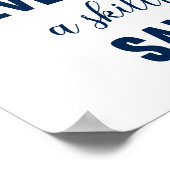 Een vloeiend zee heeft nooit een vaardig zeilschip poster (Hoek)