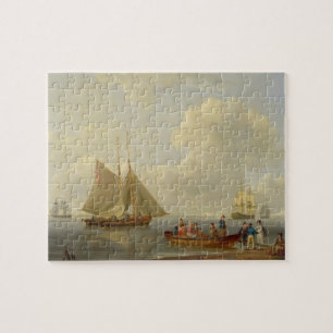 Een vlucht die passagiers naar twee verankeringspu legpuzzel