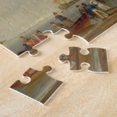 Een vlucht die passagiers naar twee verankeringspu legpuzzel (Zijkant)