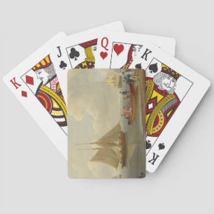 Een vlucht die passagiers naar twee verankeringspu pokerkaarten