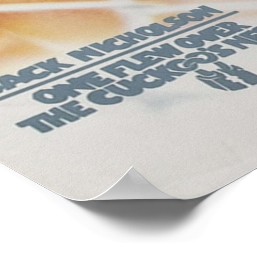 Een vlucht over de Japanse film Cuckoos Nest 1975 Poster (Hoek)