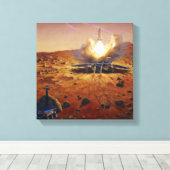Een voertuig van Mars 2 Canvas Afdruk (Insitu (Houten vloer))