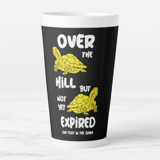 Eén voet in de grafiek latte mok (Voorkant)