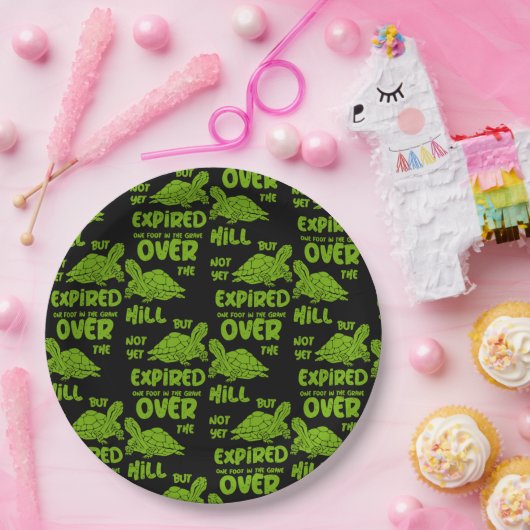 Eén voet in de grafiek papieren bordje (Feest)