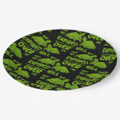 Eén voet in de grafiek papieren bordje (Gekanteld)