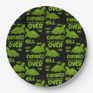 Eén voet in de grafiek papieren bordje