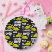 Eén voet in de grafiek papieren bordje (Feest)