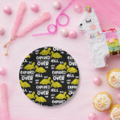 Eén voet in de grafiek papieren bordje (Feest)