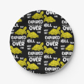 Eén voet in de grafiek papieren bordje (Voorkant)