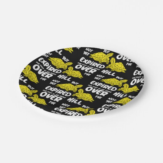 Eén voet in de grafiek papieren bordje (Gekanteld)