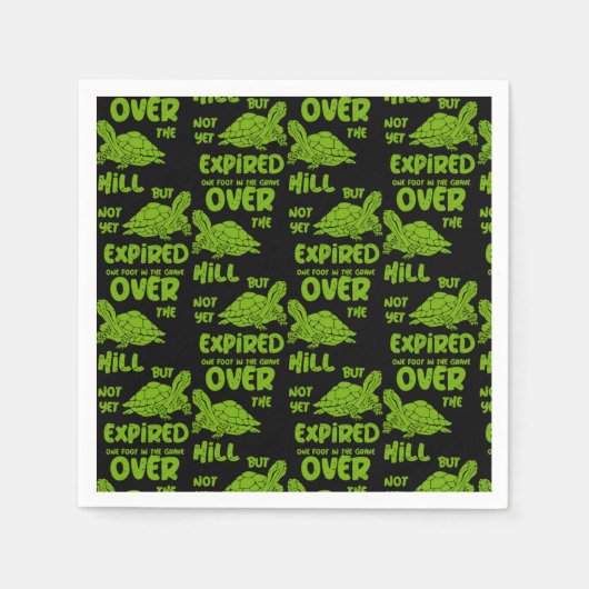 Eén voet in de grafiek servet (Voorkant)