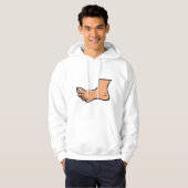 Eén voet Mannen hoodie (Voorkant volledig)