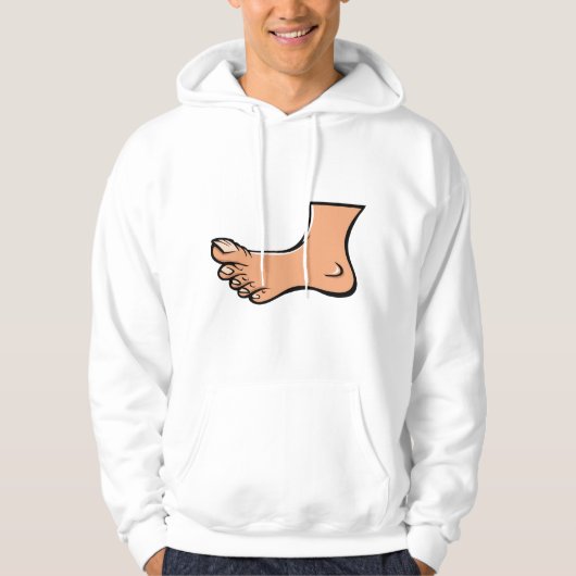 Eén voet Mannen hoodie (Voorkant)