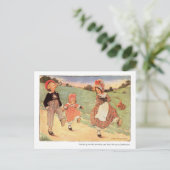 Eén voet omhoog, één voet omlaag, zenuwrijm briefkaart (Staand voorkant)